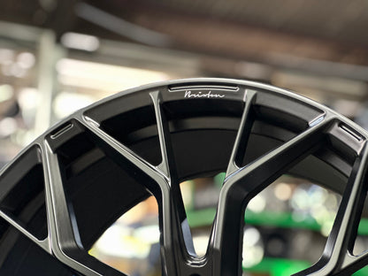 New 22X10.5 ET25 Brixton Forged RF10 Rim (4 wheel) Matt Black 5X130