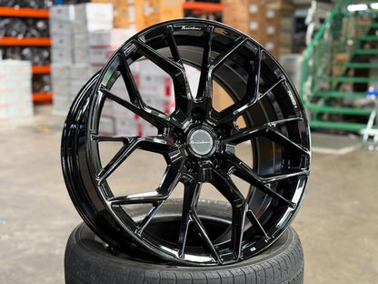 New 20X8.5 ET32 Brixton Forged RF10 Rim (4 wheel) Gloss Black 5X120