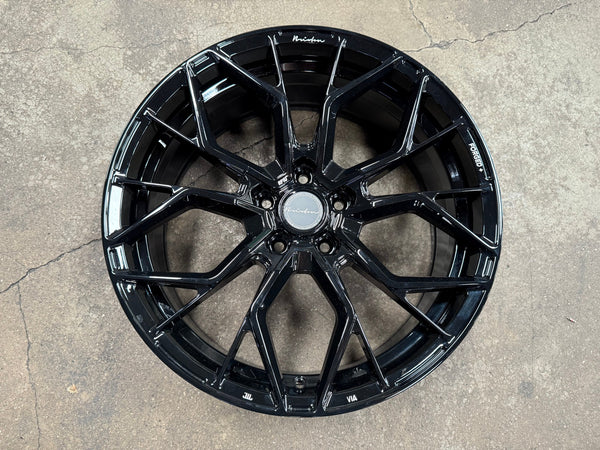 New 20X8.5 ET32 Brixton Forged RF10 Rim (4 wheel) Gloss Black 5X120