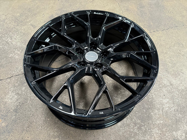 New 20X8.5 ET32 Brixton Forged RF10 Rim (4 wheel) Gloss Black 5X120