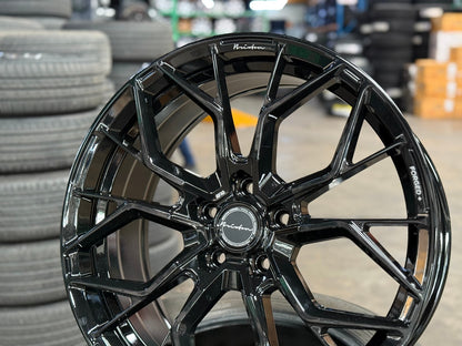 New 20X8.5 ET32 Brixton Forged RF10 Rim (4 wheel) Gloss Black 5X120