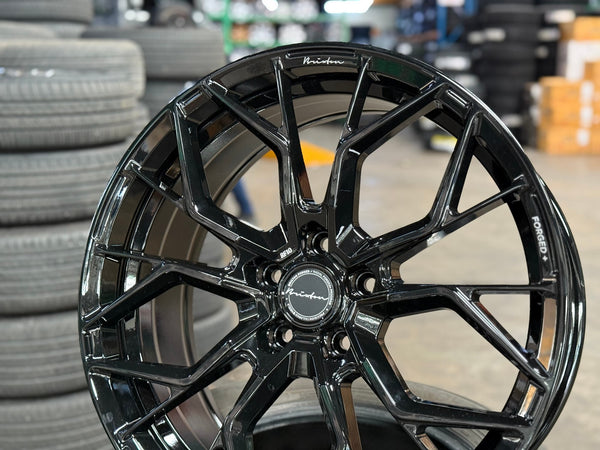 New 20X8.5 ET32 Brixton Forged RF10 Rim (4 wheel) Gloss Black 5X120