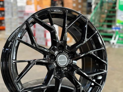 New 20X8.5 ET32 Brixton Forged RF10 Rim (4 wheel) Gloss Black 5X120
