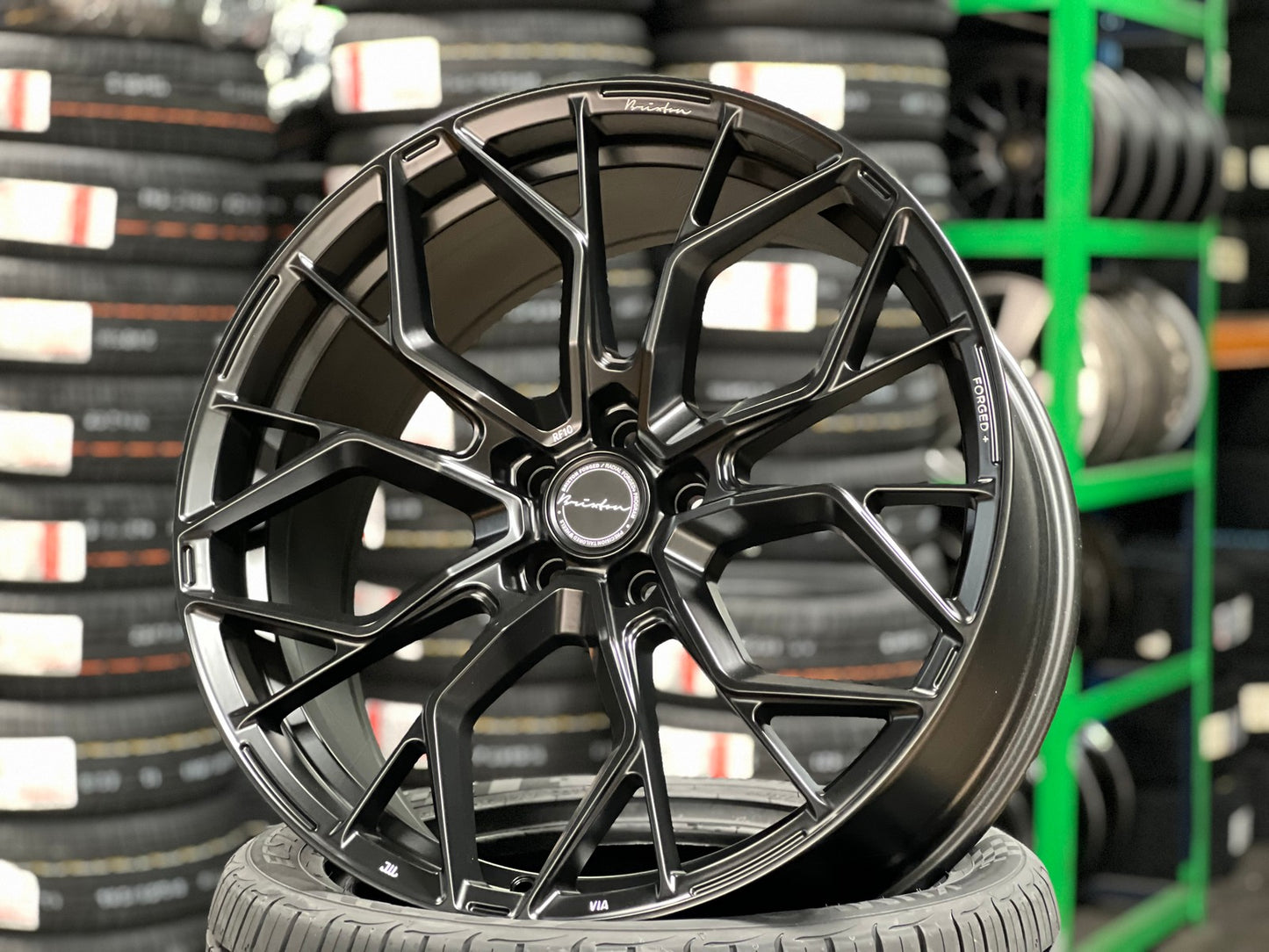 New 20X9 ET32 Brixton Forged RF10 Rim (4 wheel) Matt Black 5X112