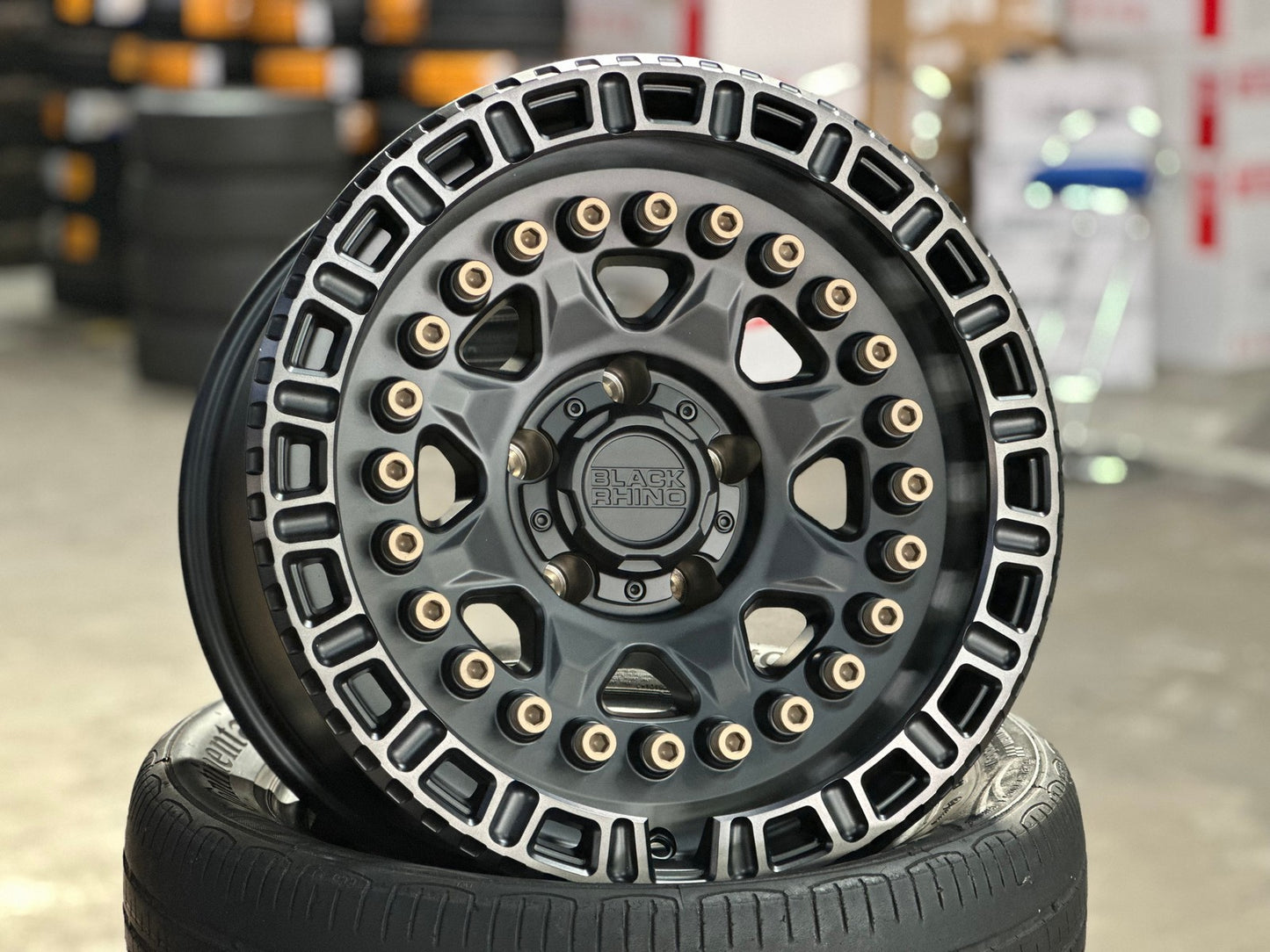 New 17X8.5 ET-34 Black Rhino Carbine Rim (5 wheel) Matt Black 5X127