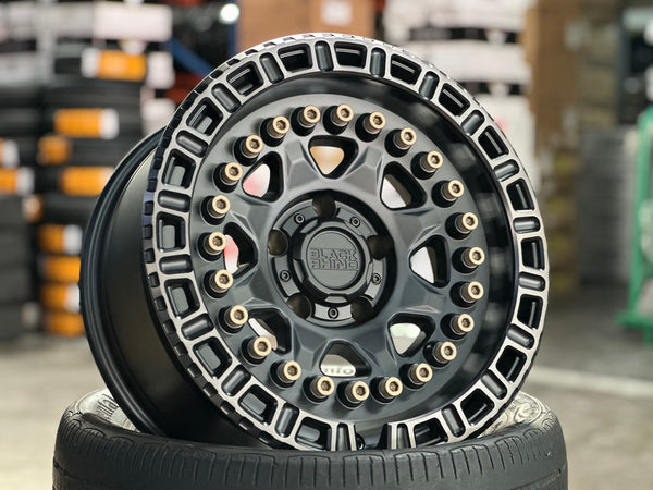 New 17X8.5 ET-34 Black Rhino Carbine Rim (5 wheel) Matt Black 5X127