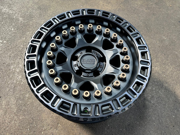 New 17X8.5 ET-34 Black Rhino Carbine Rim (5 wheel) Matt Black 5X127