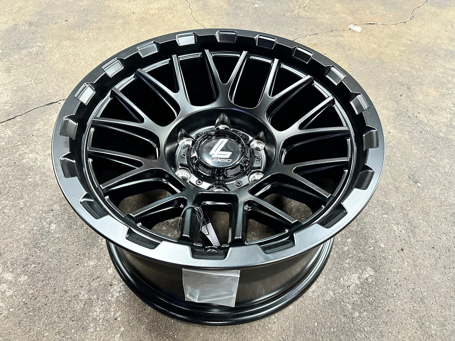 New 16X8.5 ET0 Lenso Cezar Rim (4 wheel) Matt Black 6X139.7