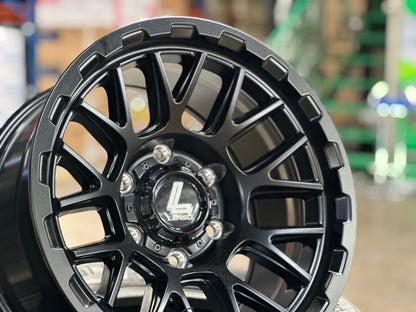 New 16X8.5 ET0 Lenso Cezar Rim (4 wheel) Matt Black 6X139.7