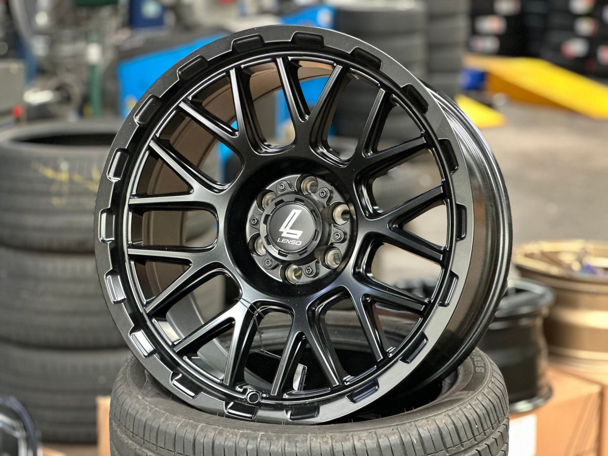 New 18X9 ET0 Lenso Cezar Rim (4 wheel) Matt Black 6X114.3