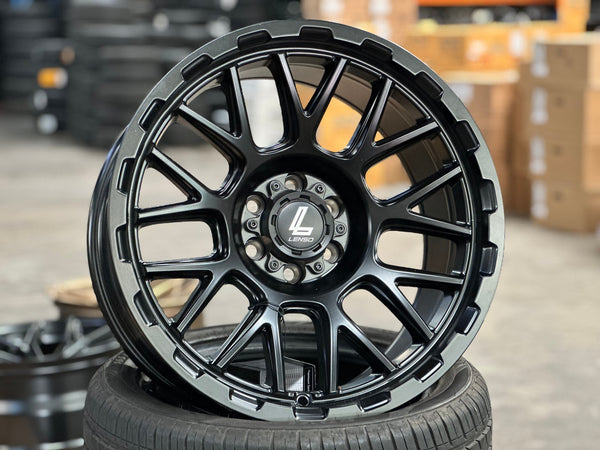 New 18X9 ET0 Lenso Cezar Rim (4 wheel) Matt Black 6X114.3