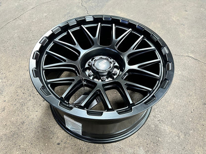 New 18X9 ET0 Lenso Cezar Rim (4 wheel) Matt Black 6X114.3