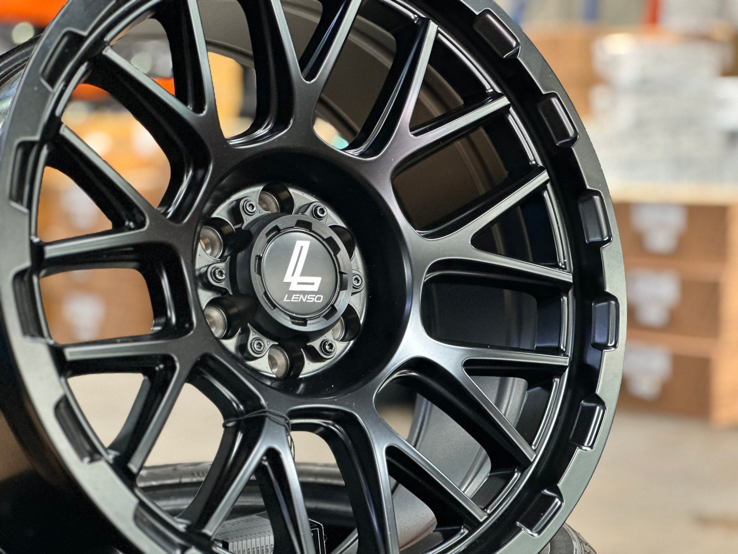 New 18X9 ET0 Lenso Cezar Rim (4 wheel) Matt Black 6X114.3