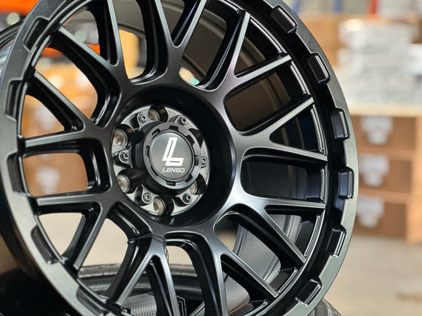New 18X9 ET0 Lenso Cezar Rim (4 wheel) Matt Black 6X114.3