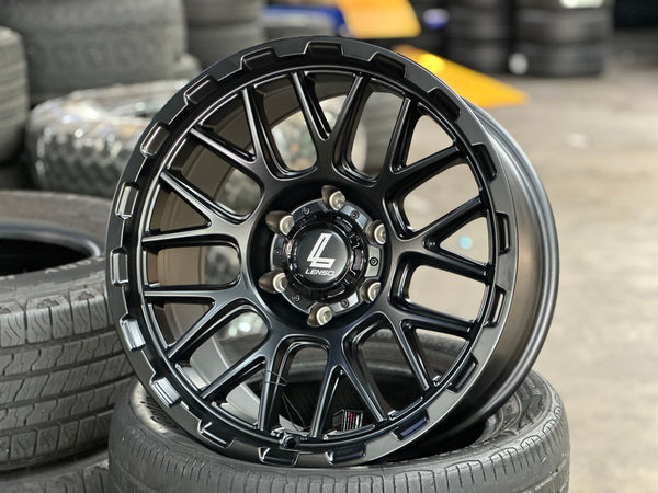 New 18X9 ET0 Lenso Cezar Rim (4 wheel) Matt Black 6X139.7