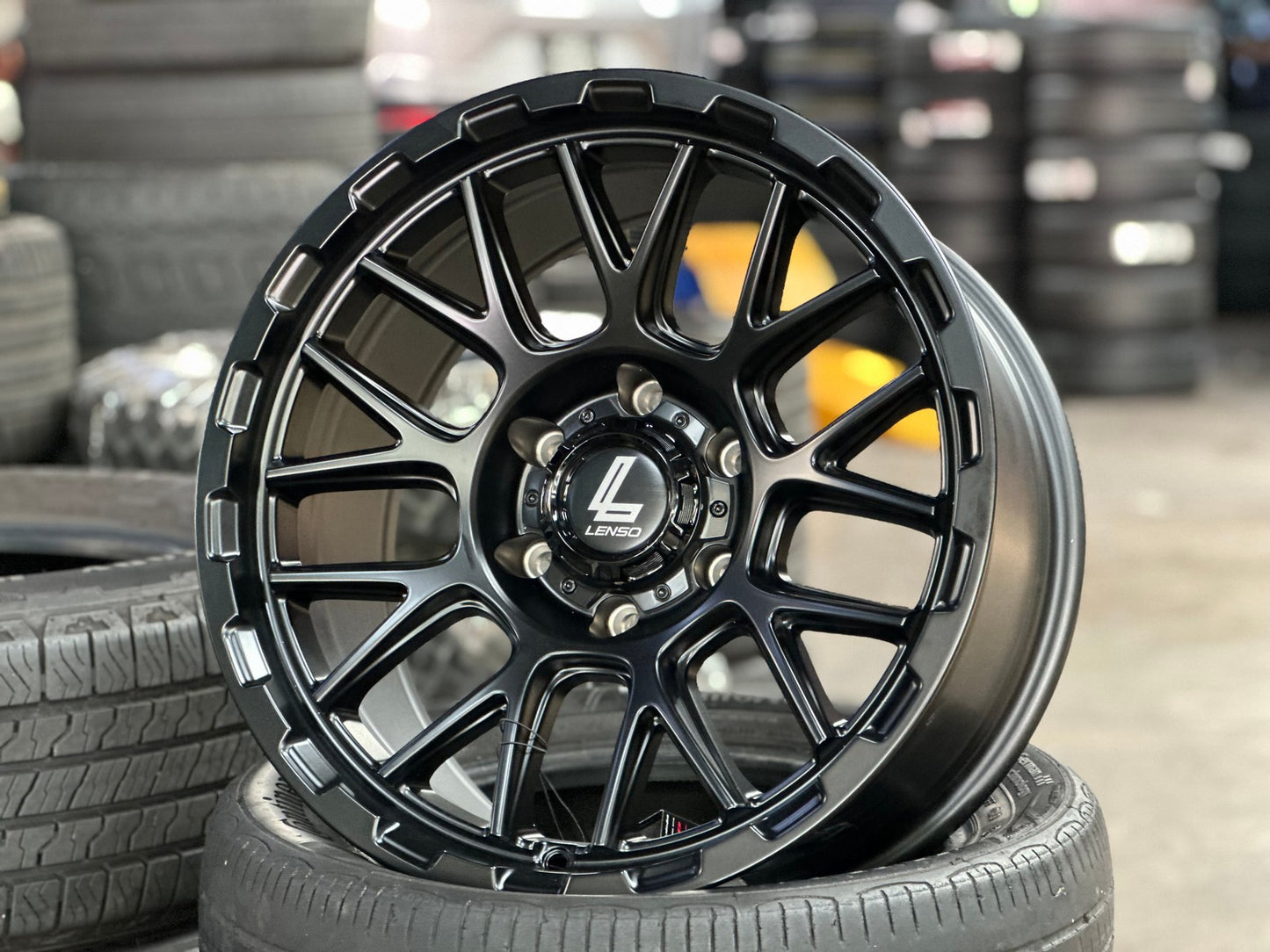 New 18X9 ET0 Lenso Cezar Rim (4 wheel) Matt Black 6X139.7