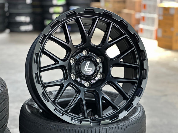 New 18X9 ET0 Lenso Cezar Rim (4 wheel) Matt Black 6X139.7