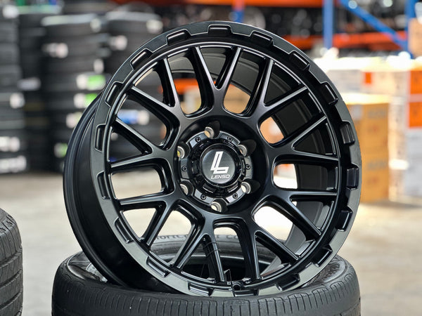 New 18X9 ET0 Lenso Cezar Rim (4 wheel) Matt Black 6X139.7