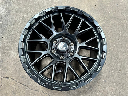 New 18X9 ET0 Lenso Cezar Rim (4 wheel) Matt Black 6X139.7