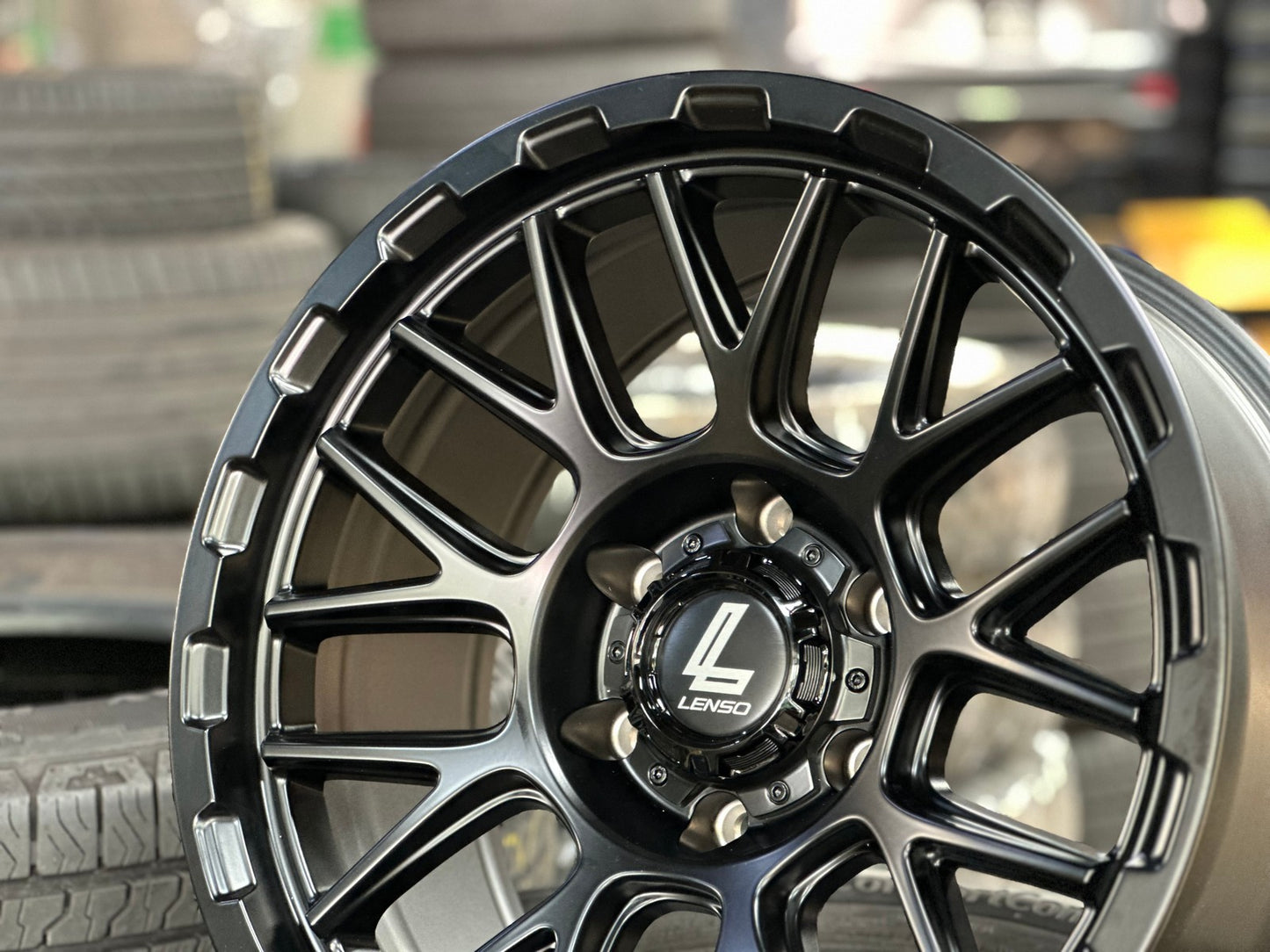 New 18X9 ET0 Lenso Cezar Rim (4 wheel) Matt Black 6X139.7