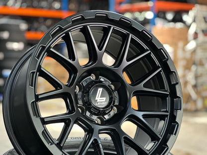 New 18X9 ET0 Lenso Cezar Rim (4 wheel) Matt Black 6X139.7