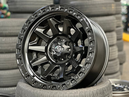 New 18X9 ET-12 Fuel Covert Rim (5 wheel) Matt Black 5X127