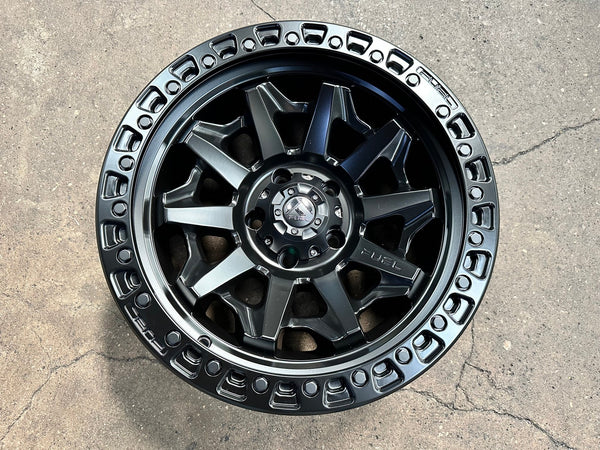 New 18X9 ET-12 Fuel Covert Rim (5 wheel) Matt Black 5X127