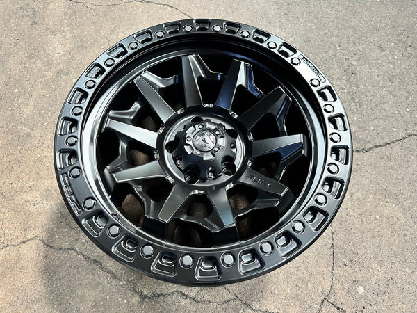 New 18X9 ET-12 Fuel Covert Rim (5 wheel) Matt Black 5X127