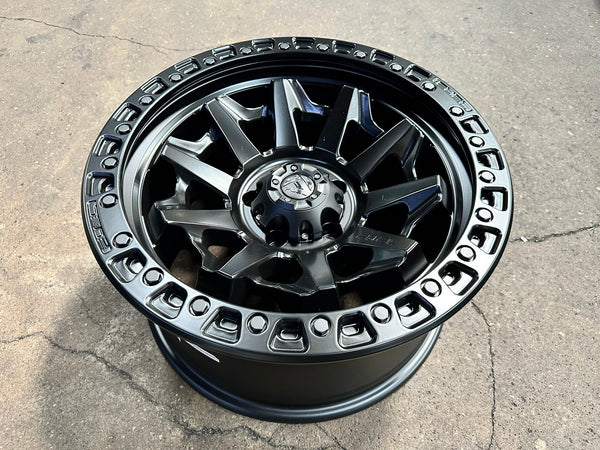 New 18X9 ET-12 Fuel Covert Rim (5 wheel) Matt Black 5X127