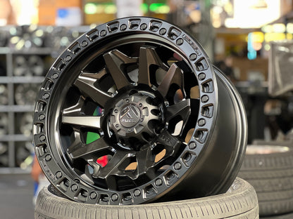 New 18X9 ET-12 Fuel Covert Rim (4 wheel) Matt Black 6X139.7