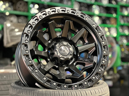 New 18X9 ET-12 Fuel Covert Rim (4 wheel) Matt Black 6X139.7