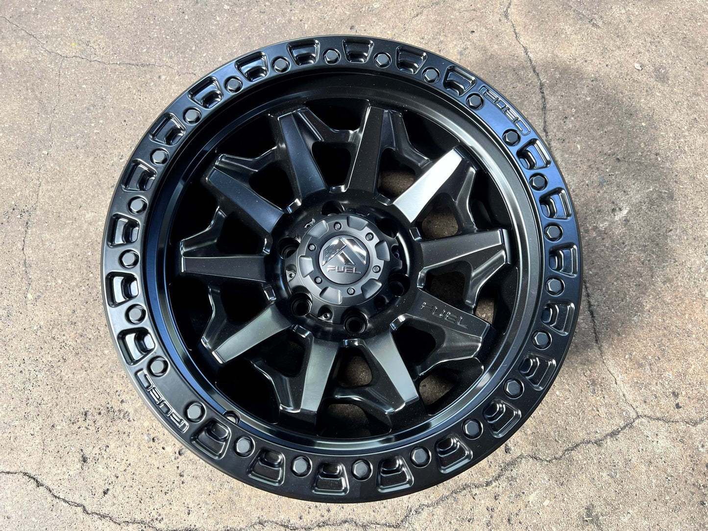 New 18X9 ET-12 Fuel Covert Rim (4 wheel) Matt Black 6X139.7