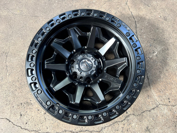 New 18X9 ET-12 Fuel Covert Rim (4 wheel) Matt Black 6X139.7