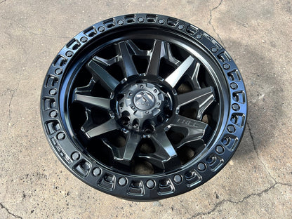 New 18X9 ET-12 Fuel Covert Rim (4 wheel) Matt Black 6X139.7