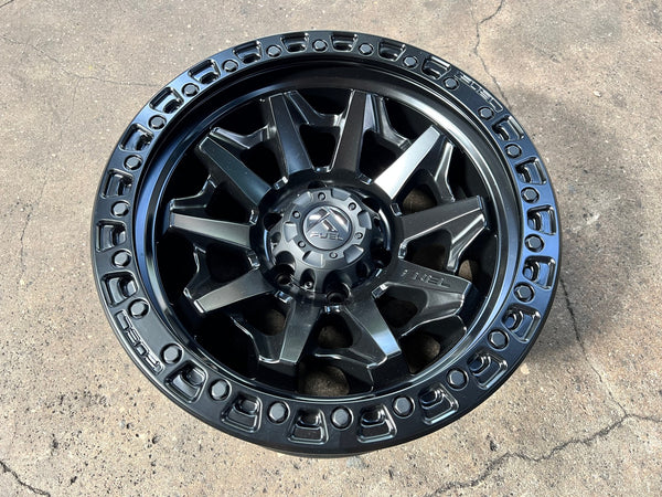 New 18X9 ET-12 Fuel Covert Rim (4 wheel) Matt Black 6X139.7