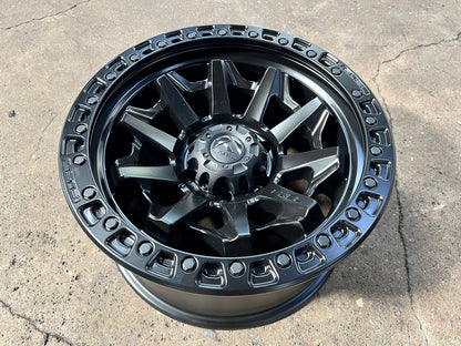 New 18X9 ET-12 Fuel Covert Rim (4 wheel) Matt Black 6X139.7