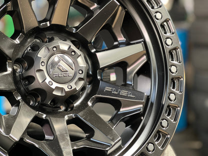 New 18X9 ET-12 Fuel Covert Rim (4 wheel) Matt Black 6X139.7