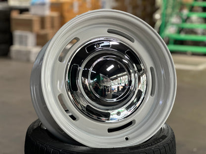 New 17X8 ET20 Dean Cross Rim (4 wheel) Gloss White 5X112