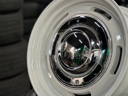 New 17X8 ET20 Dean Cross Rim (4 wheel) Gloss White 5X100