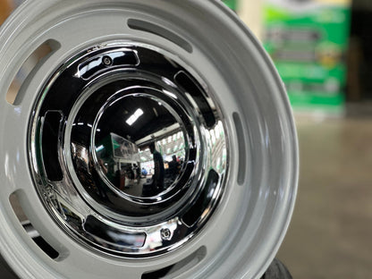 New 17X8 ET20 Dean Cross Rim (4 wheel) Gloss White 5X100