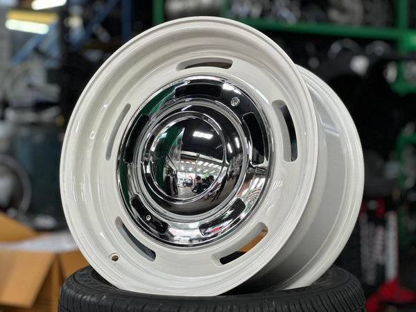 New 17X8 ET0 Dean Cross Rim (4 wheel) Gloss White 5X150