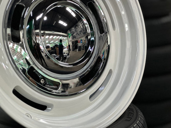 New 17X8 ET0 Dean Cross Rim (4 wheel) Gloss White 5X150