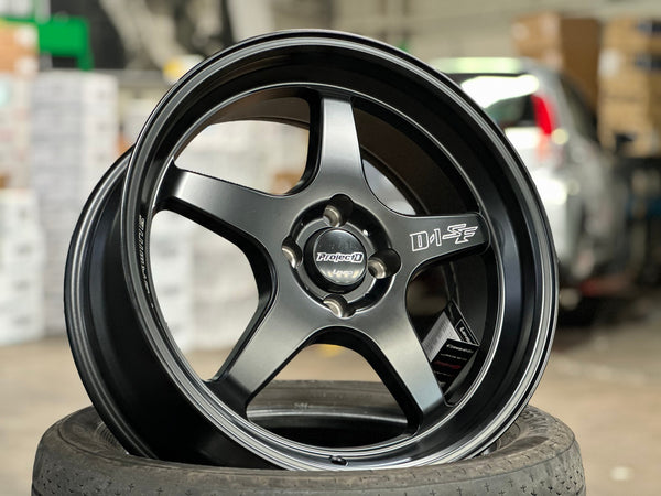 New 15X7 ET35 Lenso D1SF High Rim (4 wheel) Matt Black 4X100