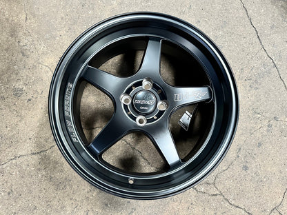 New 15X7 ET35 Lenso D1SF High Rim (4 wheel) Matt Black 4X100