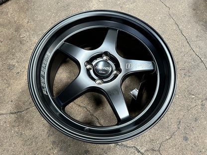 New 15X7 ET35 Lenso D1SF High Rim (4 wheel) Matt Black 4X100