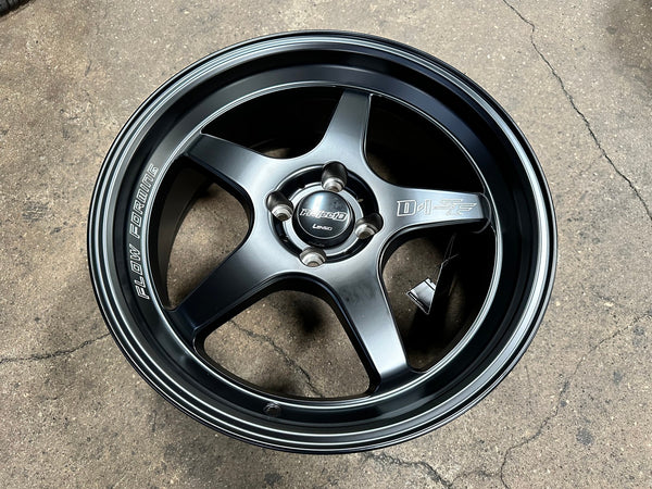 New 15X7 ET35 Lenso D1SF High Rim (4 wheel) Matt Black 4X100