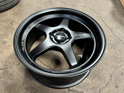 New 15X7 ET35 Lenso D1SF High Rim (4 wheel) Matt Black 4X100
