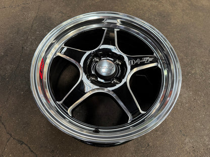 New 15X7 ET35 Lenso D1SF High Rim (4 wheel) Gloss Black 4X100