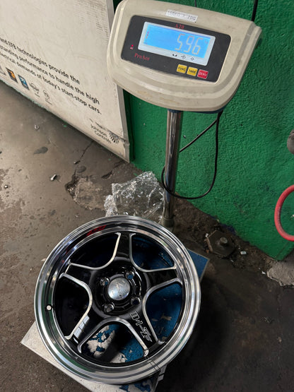 New 15X7 ET35 Lenso D1SF High Rim (4 wheel) Gloss Black 4X100