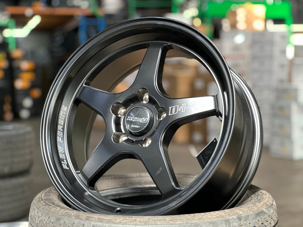 New 17X7.5 ET35 Lenso D1SF High Rim (4 wheel) Matt Black 5X114.3